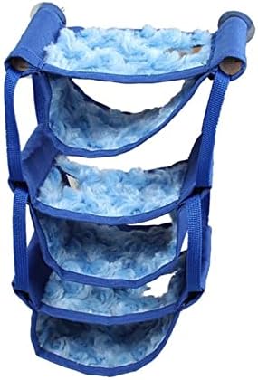  TOONZZ Pet Nest Multi-Layer Small Animals Toy Bed Resting Hamster Hammock Playing Rat Bedding Nest Platform (Color : Blue)