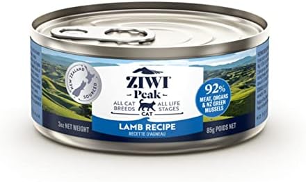  ZIWI Peak Canned Wet Cat Food – All Natural, High Protein, Grain Free, Limited Ingredient, With Superfoods, Lamb, 6.5 Ounce (Pack Of 12)