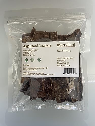  Pawlistic Dehydrated Beef Lungs Treats For Cats And Dogs- 4oz…