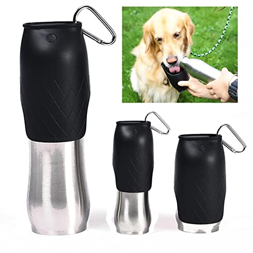 AACARB Cat Water Dispenser, Stainless Steel Water Dispenser Travel Pet Cat Portable Water Bottle Outdoor Walking Drinking Fountain For Small Large Dog (Size : 750ml)
