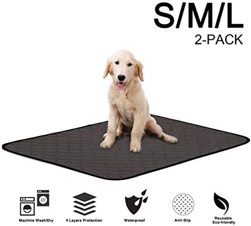  Large Pee Pads For Dog (2-Pack) Washable Puppy Wee Wee Pad Waterproof Potty Training Eco-Friendly Whelping Pet Urine Mats