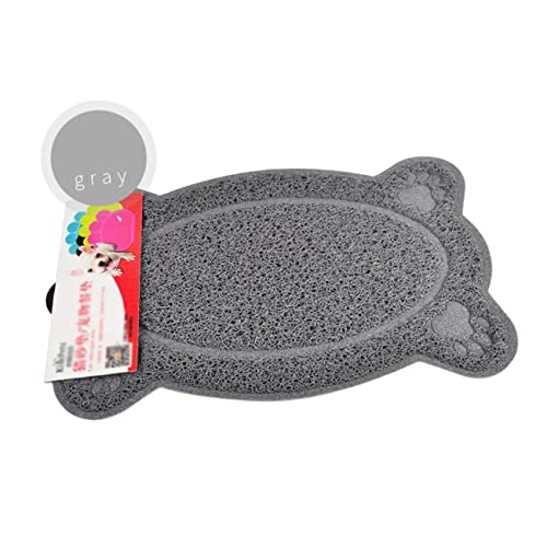  Silicone Table Mats 2pcs Non Skid Rug Cat Litter Rug Dog Cat Bowl Mat Cat Placemat Dog Indoor Mat Dog Feeding Tablemat Pet Dog Carpet Food Trash Can Grey Cat Mat