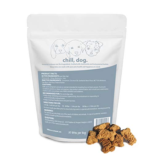  CHILL Bites | Dog Treats For Relaxation | Peanut Butter + Chamomile + Melatonin | Helps Reduce Anxiety | Promotes A Healthy Lifestyle