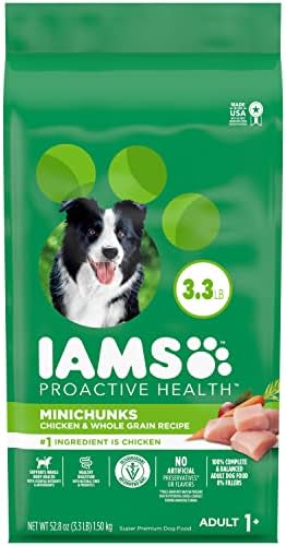  IAMS Adult Minichunks Small Kibble High Protein Dry Dog Food With Real Chicken, 40 Lb. Bag