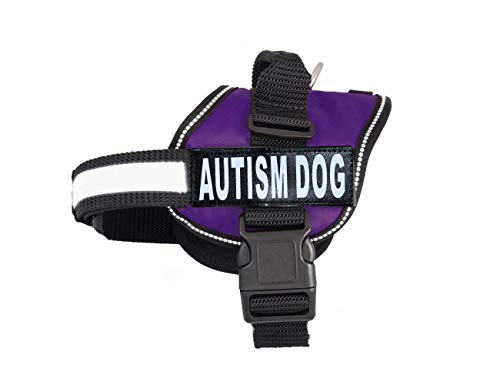  Autism Nylon Service Dog Vest Harness. Purchase Comes With 2 Reflective Autism Dog Removable Patches. Please Measure Your Dog Before Ordering
