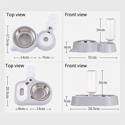  AACARB Cat Water Dispenser, Dog Bowl Detachable Pet Automatic Drinking Water Bottle Double Cat Bowl Not Wet Mouth For Dog Cat Feeding Dishes Pets Supplies (Color : Red)
