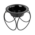  Platinum Pets Olympic Single Diner Feeder With Stainless Steel Dog Bowl, Large, Midnight Black