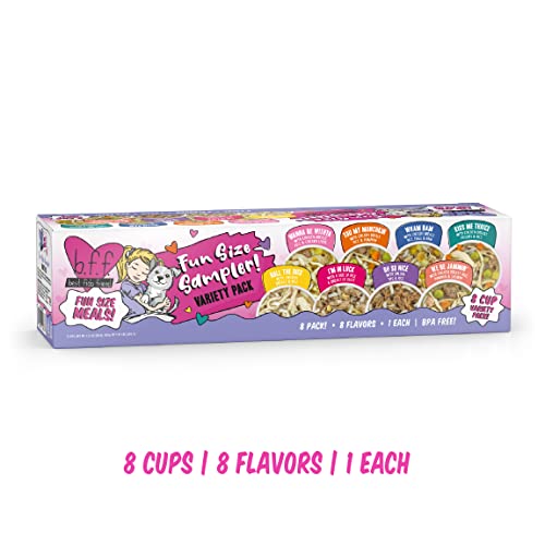  Weruva B.F.F. Best Fido Friend Fun Size Meals, Fun Size Sampler Variety Pack, 2.75oz Round Cup (Pack Of 8)