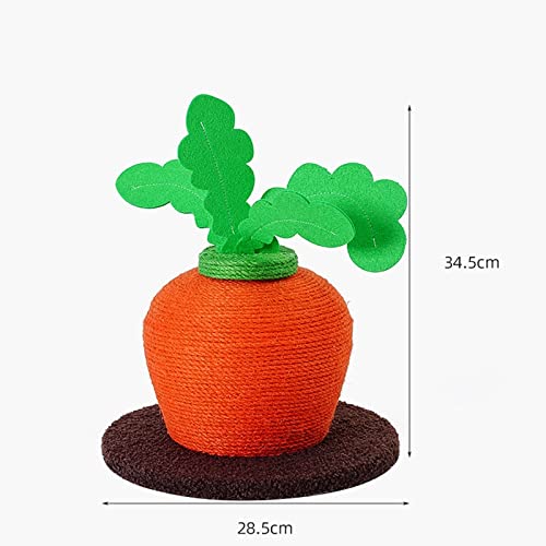  JYDQM Scratcher Toy Kitten Sisal Rope Scratching Board Cats Tree Scraper Toys Pet Scratch Carrot Climbing Post Cats Scratching (Color : A, Size : One Size)