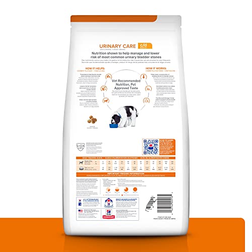 Hill's Prescription Diet C/d Multicare Urinary Care Chicken Flavor Dry Dog Food, Veterinary Diet, 8.5 Lb. Bag