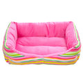  SENERY Winter Striped Beds For Large Dogs Washable Pet House Soft Warm Dog Mats Pad Merry Christmas Decor