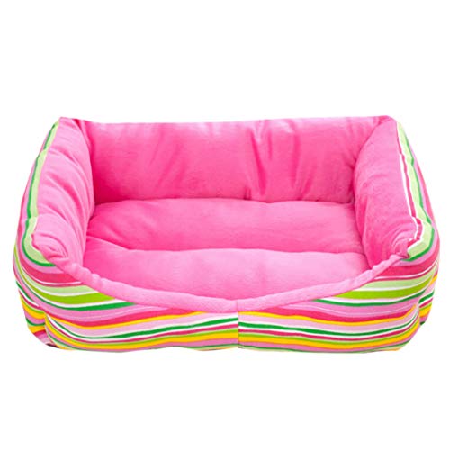  SENERY Winter Striped Beds For Large Dogs Washable Pet House Soft Warm Dog Mats Pad Merry Christmas Decor
