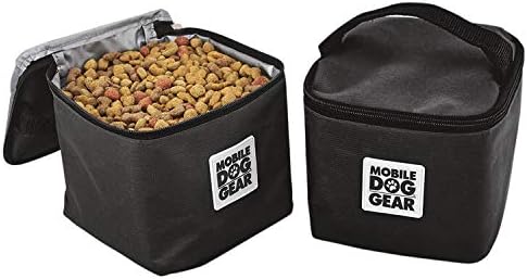  Mobile Dog Gear, Dine Away Replacement Dog Food And Treat Insulated Carriers For Travel, Small Dogs, 5 Cups Each, Set Of 2