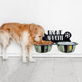  Wall Mounted Dog Bowl, Raised Dog Bowl, Foldable Pet Feeder, Elevated Dog Food Water Bowl Indoor Outdoor, Dog Bowl Holder With 2 * 32 OZ Dog Bowls