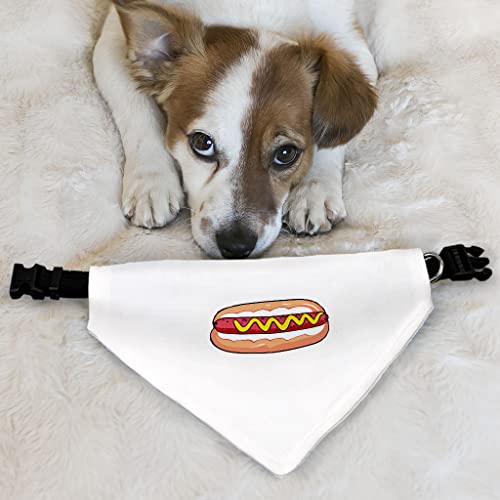GENERIC Hot Dog Pet Bandana Collar - Food Graphic Scarf Collar - Graphic Dog Bandana - M