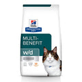  Hill's Prescription Diet W/d Multi-Benefit Digestive/Weight/Glucose/Urinary Management Chicken Flavor Dry Cat Food, Veterinary Diet, 4 Lb. Bag