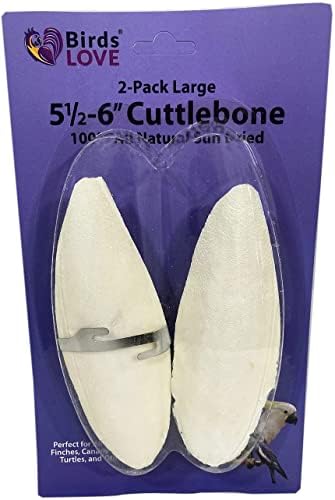  Birds LOVE Natural Cuttlebone – Premium Calcium & Trace Mineral Supplement For Avian Species, Tortoises, And Snails – Pure Cuttlebone For Parakeets, Cockatiels, And All Birds | 12 Pack Of 5 .5-6"