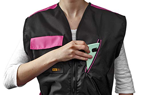  Dingo Dog Training Vest For Agility Dog Sports Training Waterproof Many Pockets For Carry Toys&Snacks 2-Way Zipper Drawstring Waist Pink Power S Size 16400-2