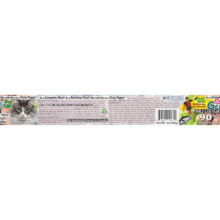  Gentle Giants Tuna Wet Cat Food, 3 Oz., Case Of 24, 24 X 3 OZ