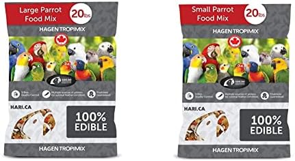  Hari Tropimix Bird Food, Hagen Large Parrot Food With Seeds, Fruit, Nuts, Vegetables, Grains, And Legumes, Enrichment Food, 4 Lb Bag