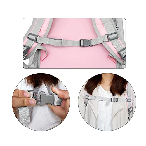  JOZZY Pet Travel Bag Pet Cat Backpack Breathable Cat Travel Outdoor Shoulder Bag For Small Dogs Cats Portable Packaging Carrying Pet Supplies (Color : Pink)