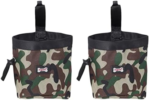 GENERIC 3pcs Kibbles Coin Carrier Container Key Pouches Dog Cm Green For Use Supplies Purse Bags Holder Walking Training X Food Snack Camouflage Outdoor Indoor Doggie Reward Small Treat