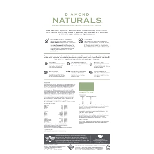  Diamond Naturals Large Breed Adult Dry Dog Food Lamb Meal And Rice Formula With Protein From Real Lamb, Probiotics And Essential Nutrients To Support Balanced And Overall Health In Adult Dogs 40lb