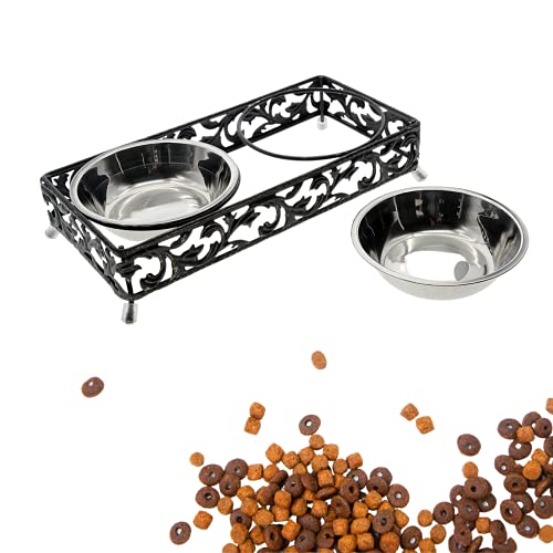  Saim Dog Bowls With Stand Stainless Steel Raised Food And Water Bowl For Small Pet Elevated Food And Water Feeder