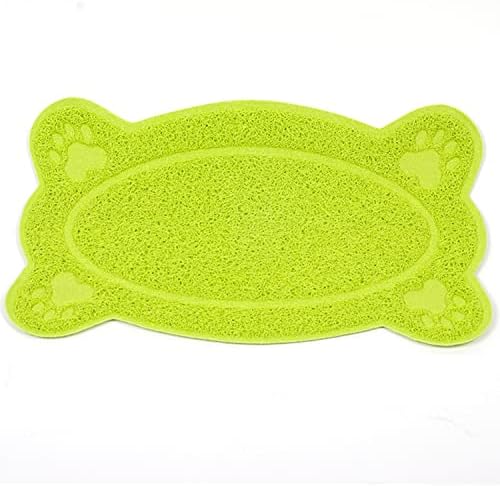  Small Night Light Bone Shape Cat Litter Mat Cat Bowl Mat Dog Pet Water Feeding Food Dish Tray Mat For Cat Litter Box Breathable Pet Cat Litter Mat Soft On Paws And Washable (Color : S, Size : C)