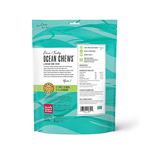 The Honest Kitchen Ocean Chews Hearty Wolffish Skins Dog Treats, 6 Oz (Beams)