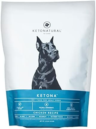  Ketona Chicken Recipe Adult Dry Dog Food, Natural, Low Carb (only 5%), High Protein (46%), Grain-Free, The Nutrition Of A Raw Diet With The Cost And Convenience Of A Kibble; 4.2lb