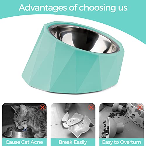  MSBC Elevated Dog Bowl For Medium Dogs, Tilted Dog Bowl Raised Dog Bowl With Detachable Melamine Stand For Medium Dogs, Non-Skid, Easier To Reach Food