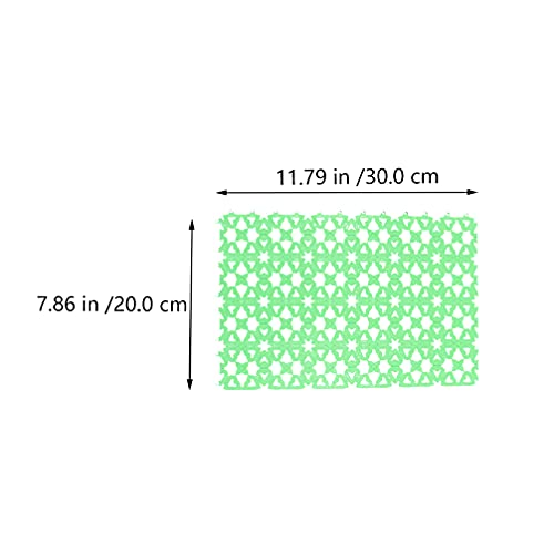  POPETPOP Hamster Accessories Rabbit Cage Mat- Foot Pads Hole Splice Feet Pad Anti- Scratching Water Leak Holder In Cages Dog Cat Rabbit Mats (6pcs Random Color) Green Bedding