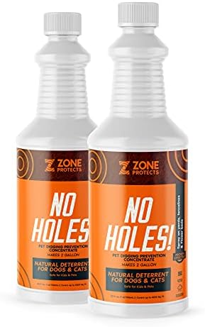  Zone Protects No Holes! Concentrate Bundle. Stop Digging Dogs. Two 32oz Concentrate Bottles. Saves 80%. Each Bottle Makes Two Gallons.
