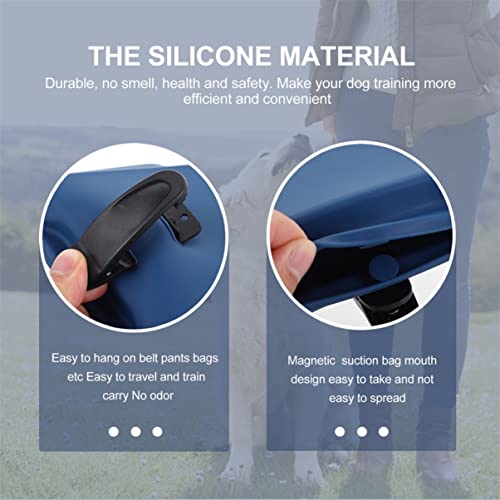  ULTECHNOVO 2pcsbags Training Storage With Pockets Bait Dog Outdoor Travel Bag: Camping Clip Carrier Treat Silicone Puppy Food Pouches Containers For Bag Portable Reward Supplies