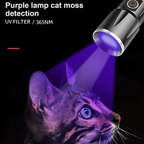  UV Flashlight Black Light, 15W LED Blacklight Pet Urine Detector UV Torch 2 In 1 UV Blacklight, Portable Light Detector Waterproof For Pet Clothing Food Fungus Detection Night Fishing Travel