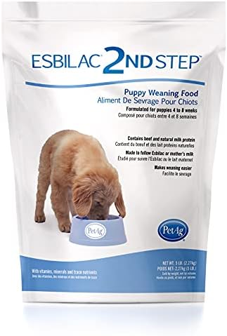  PetAg Esbilac 2nd Step Puppy Weaning Food - With Natural Milk Protein, Vitamins, And Minerals For 4-8 Week-Old Puppies - 14 Oz Powdered Mix