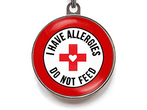  Wag-A-Tude Tags I Have Allergies Do Not Feed Dog ID Tag - Medical Alert Pet Tag (Large)