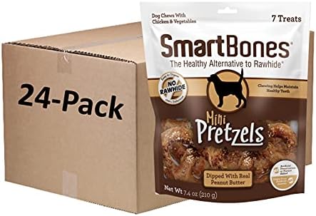  SmartBones No Artificial Colors Or Preservatives Pretzel-Style Chews, Treat Your Dog To A Fun Shapped Rawhide-Free Chew