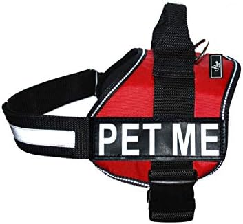  PET ME Nylon Dog Vest Harness. Purchase Comes With 2 Reflective Removable PET ME Pathces. Please Measure Your Dog Before Ordering