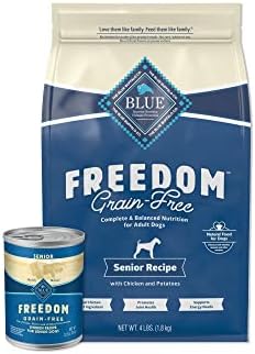  Blue Buffalo Freedom Grain Free Natural Senior Dry Dog Food, Chicken 24-lb