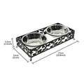  Saim Dog Bowls With Stand Stainless Steel Raised Food And Water Bowl For Small Pet Elevated Food And Water Feeder