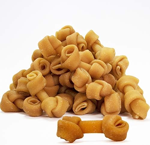  Himalayan Knotted Cheese Bone Bulk | Teenie | 2 Inches For Dogs 5-15 Lbs