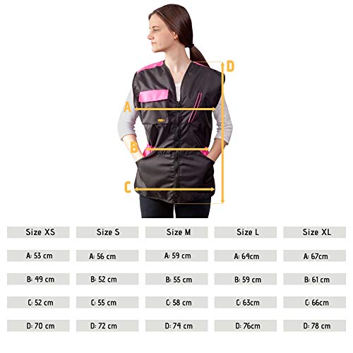  Dingo Dog Training Vest For Agility Dog Sports Training Waterproof Many Pockets For Carry Toys&Snacks 2-Way Zipper Drawstring Waist Pink Power S Size 16400-2