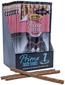  Cat Prime Taste Jerky – Cat Treats – Delicious Soft Cat Snack – 90% Meat – Irresistible Flavors – Special Box (Salmon Flavor, 70 Count)