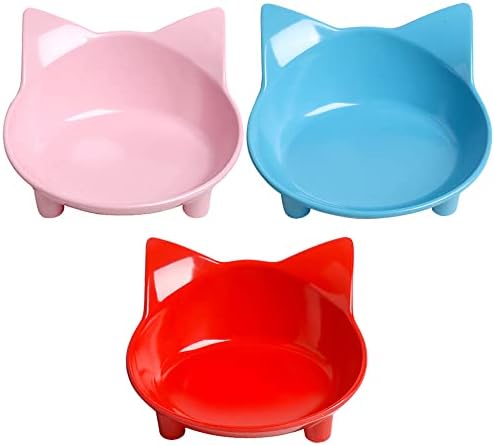  Cat Bowls Non Slip Cat Food Bowls Shallow Cat Food Dish Pet Bowls To Stress Relief Of Whisker Fatigue & Prevent Vomiting Cat Feeding Bowls Wide Dog Bowls For Cats Puppy Rabbit Small Animals