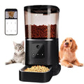  Automatic Cat Feeder With HD 1080 Camera Wi-Fi Smart Pet Feeder 6L Dog Cat Food Dispenser Smarter App Control Programmable Meal- Schedule Feeding Smart Pet Dry Food Feeders For Small-Medium Pets
