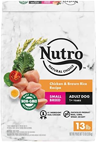  NUTRO NATURAL CHOICE Small Breed Adult Dry Dog Food, Chicken & Brown Rice Recipe Dog Kibble, 13 Lb. Bag