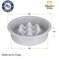  Neater Pets The Niner Slow Feed Bowl For Cats & Dogs - Insert Bowl For Neater Feeder Express Medium/Large, Deluxe Large, & 2-Quart Feeders - Slow Down Eating & Stop Bloat Vomit - 2 Cups Food Capacity
