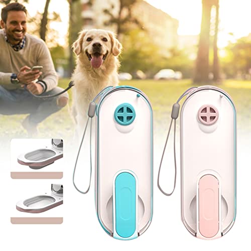  AACARB Cat Water Dispenser, Pet Dog Water Dispenser Feeder Foldable Gourd Bottle Bowl Drinker Filter Carbon Portable Outdoor Hiking Travel Cup Drink (Size : Cyan Blue)